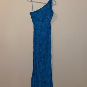 One shoulder formal dress